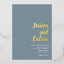 Moderne minimalistische uitnodiging voor gouden te