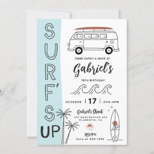 Moderne minimalistische uitnodiging voor verjaarda