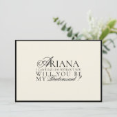 Moderne Minimalistische Uitnodigingskaart voor Bru Kaart (Staand voorkant)