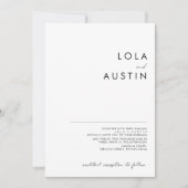 Moderne minimalistische uitnotering van het script kaart (Voorkant)