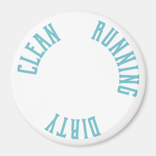 Moderne minimalistische vaatwasser schoon vuile ha magneet