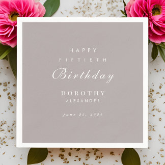 Moderne Minimalistische Verjaardag voor Volwassene Servet