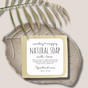 Moderne minimalistische verpakking eenvoudig witte vierkante sticker