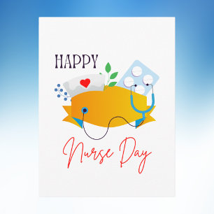Moderne Minimalistische Verpleegstersdag Viering Briefkaart