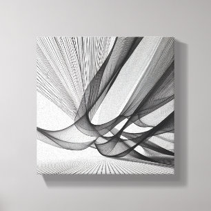 Moderne Minimalistische Vervlochten Lijnkunst - Ab Canvas Afdruk