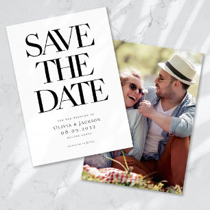 Moderne Minimalistische Vetgedrukte Typografie Fot Save The Date