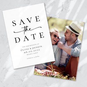 Moderne Minimalistische Vetgedrukte Typografie Fot Save The Date