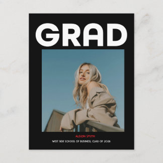 Moderne minimalistische vette zwarte typografie ge informatiekaartje