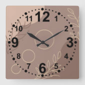 Moderne minimalistische vierkante wandklok vierkante klok (Voorkant)