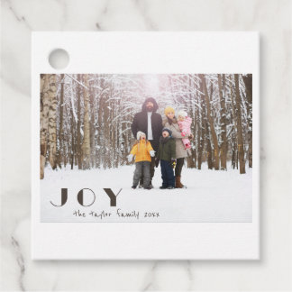 Moderne Minimalistische Vintage Joy religieuze fot Bedankjes Labels
