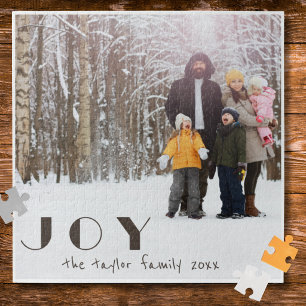 Moderne Minimalistische Vintage Joy religieuze fot Legpuzzel