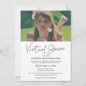 Moderne minimalistische virtuele douche foto kaart (Voorkant)