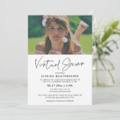 Moderne minimalistische virtuele douche foto kaart (Staand voorkant)