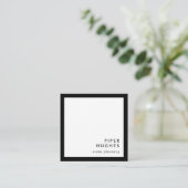 Moderne minimalistische Visitekaartjes | Zwart (Staand voorkant)