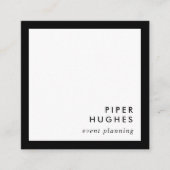 Moderne minimalistische Visitekaartjes | Zwart (Voorkant)