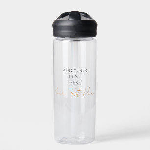 Moderne Minimalistische Vlak Gepersonaliseerde Tek Waterfles