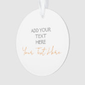 Moderne Minimalistische Vlakke Gepersonaliseerde T Ornament (voorkant)