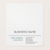 Moderne minimalistische vlakte visitekaartjes (Buitenkant ongevouwen)