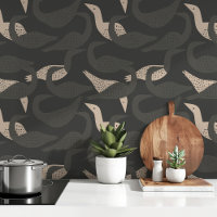 Moderne minimalistische vogelpatroon neutrale tone