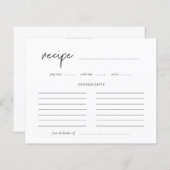 Moderne minimalistische Vrijgezellenfeest recepten (Voorkant / Achterkant)