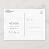 Moderne minimalistische vrolijke wensen Vakantiefo Briefkaart (Achterkant)