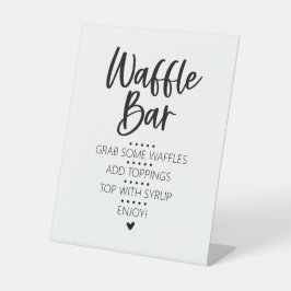Moderne minimalistische wafelbar Brunch voetstuk Reclamebord Met Voetstuk