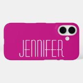 Moderne minimalistische, warme roze, persoonlijke Case-Mate iPhone case (Achterkant (horizontaal))