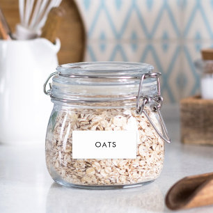 Moderne minimalistische waterdichte kruidenpot lab sticker