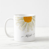 Moderne minimalistische waterkolol kamille koffiemok (Links)