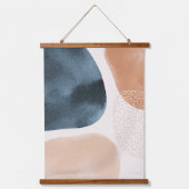 Moderne minimalistische Waterverf kunst Hangend Wandkleed (Voorkant)