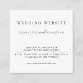 Moderne minimalistische website QR Code Enclosur Informatiekaartje (Voorkant)