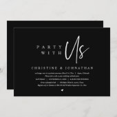 Moderne minimalistische weddenschappen, Partij met Kaart (Voorkant / Achterkant)