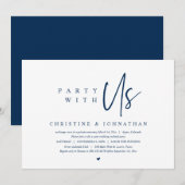 Moderne minimalistische weddenschappen, Partij met Kaart (Voorkant / Achterkant)