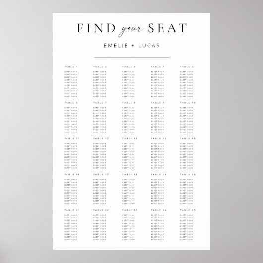 Moderne minimalistische weddenschappen poster (Voorkant)