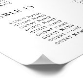 Moderne minimalistische weddenschapskaart poster (Hoek)