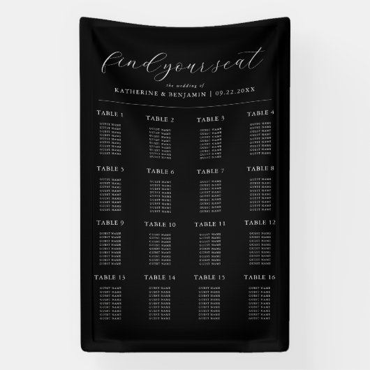 Moderne minimalistische weddenschapskaart spandoek (Verticaal)