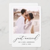 Moderne minimalistische weduwfoto aankondiging (Voorkant / Achterkant)