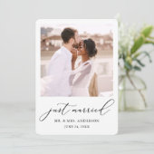 Moderne minimalistische weduwfoto aankondiging (Staand voorkant)