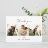 Moderne, minimalistische weduwfoto voor script bedankkaart (Staand voorkant)