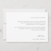 Moderne, minimalistische weduwfoto voor script bedankkaart (Achterkant)