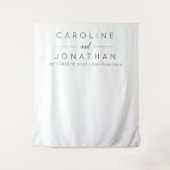 Moderne minimalistische whitepaper over bruiloft wandkleed (Voorkant)