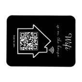 Moderne minimalistische WiFi QR Code Flexibele fot Magneet (Horizontaal)