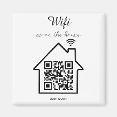 Moderne minimalistische WiFi QR-code Magneet (Voorkant)