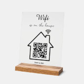 Moderne minimalistische WiFi QR-code tafelblad Acryl Bord (Hoek)