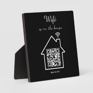 Moderne minimalistische WiFi QR Code Tafelblad Pla Fotoplaat