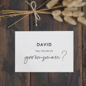 Moderne minimalistische 'Wil je mijn getuige zijn' Kaart