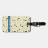 Moderne Minimalistische Wilde Eend Patroon Bagagelabel (Voorkant horizontaal)
