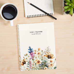 Moderne minimalistische Wildflower Floral geperson Planner