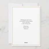 Moderne Minimalistische Winter Foto Kerstkaart (Achterkant)