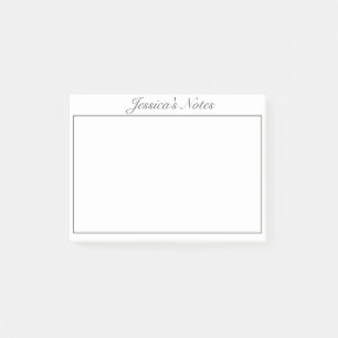 Moderne minimalistische wit zwart op maat post-it® notes